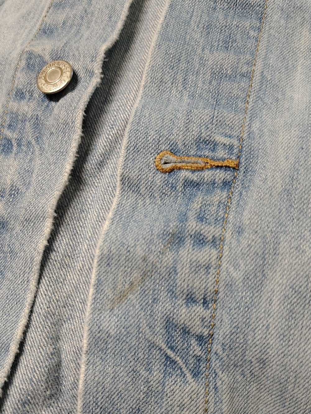 Levi's Light Blue Denim Trucker Vest Men's XL - Picture 10 of 10